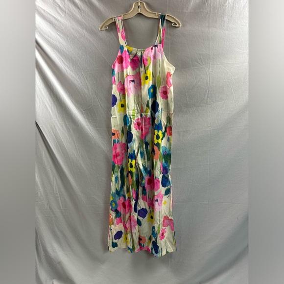 Boho Floral Print Wide-Leg Jumpsuit - Picture 6 of 7